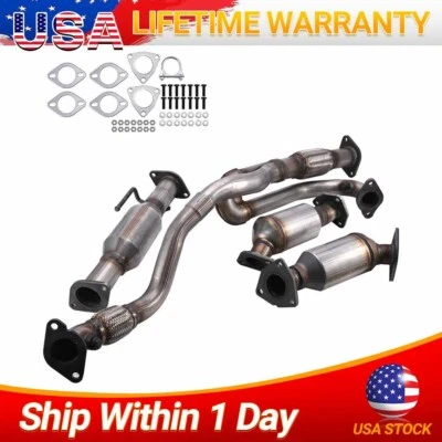 For 2009-2017 GMC Acadia 3.6L All Three Catalytic Converters Flex Pipe 4pcs Foto 1 de 4