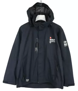 Helly HANSEN Workwear Helly Tech Jacket Men's LARGE Blue Zip Up Logo Waterproof - Picture 1 of 21