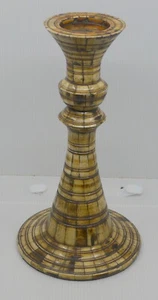 GROSSER KERZENLEUCHTER, KERZENSTÄNDER GESCHICHTET MIT KAMELKNOCHEN, 12,5 ZOLL - Bild 1 von 5