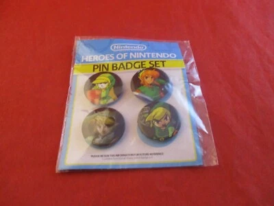 Набор значков Heroes of Nintendo Legend of Zelda ссылка журнал Nintendo промо  - Изображение 1 из 2