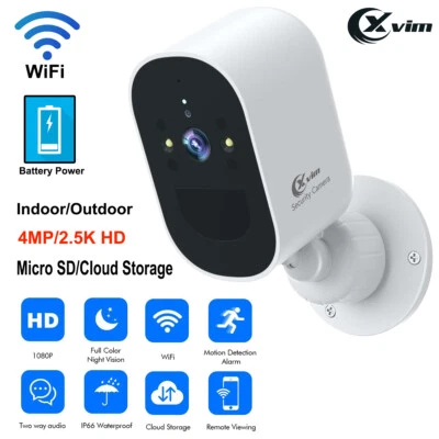 XVIM 1080P Wireless WiFi Security Camera Waterproof Battery Camera Home Security