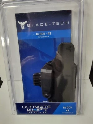 Blade-Tech Ultimate KLIPT IWB Holster-Glock 43-Black Ambidextrous *UPDATED* - Image 1 of 2
