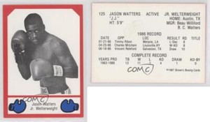 1987 Brown's Boxing Cards Red Border Jason Watters #125