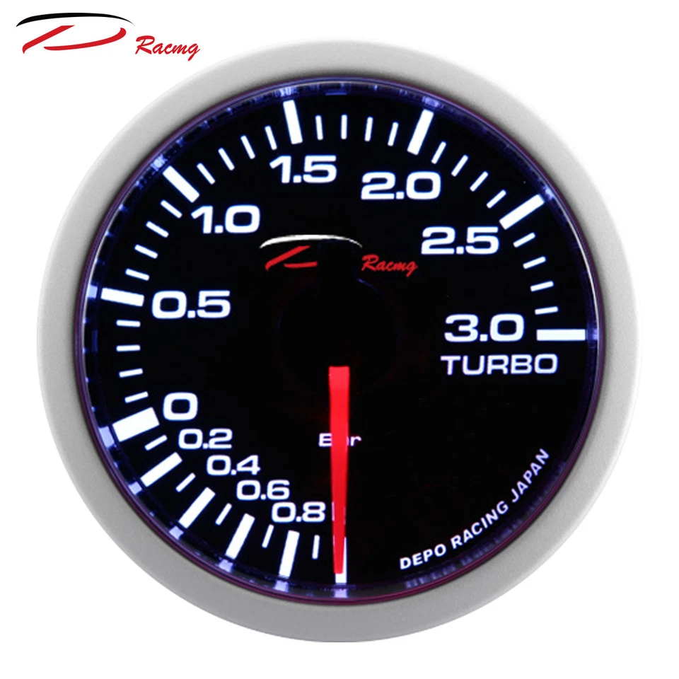 Manometro pressione Turbo DEPO -1 +3 Bar WS-MW5201B-1-3BAR VETRO FUME' 52 mm - Imagen 1 de 1