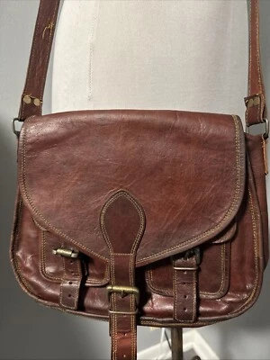 Cartera bandolera de cuero vintage Gran Sello del Estado de Oklahoma Foto 1 de 4