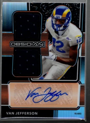 B4621 2020 Obsidian RC Jersey Ink Electric Etch Orange #24 Van Jefferson Auto/99 - Image 1 of 2