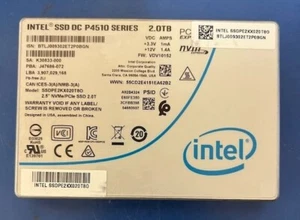 NEW 2TB Intel SSD DC P4510 Series NVMe PCIe U.2 2.0 SSDPE2KX020T8O SSD - Picture 1 of 2