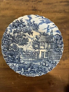 Myott The Hunter 8.5 Inch Blue And White Round Bowl - Picture 1 of 3