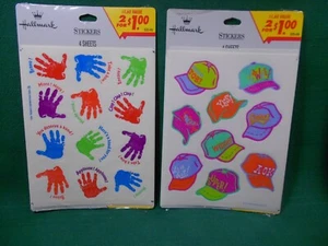 Hallmark Vintage 2 Packs Reward Good Job Stickers Hats and Hands NOS - Picture 1 of 4