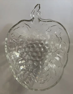 Große Vintage Indiana Klarglas Traubenform Schüssel oder Schale Weinberg 13" SCHÖN - Bild 1 von 5