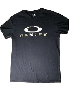 Oakley Camouflage Logo Black T-Shirt Medium FREE SHIPPING - Picture 1 of 7