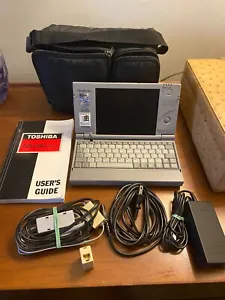 Toshiba Libretto 50CT Retro Mini PC w/ Win 95 + Accessories + case - Picture 1 of 3