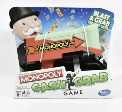 NEW! Monopoly Cash Grab Game - Blast Gun Hasbro Family Game Night - Image 1 of 3
