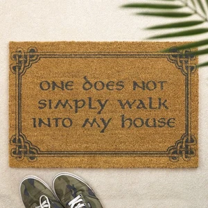 One Does Not Simply Walk Into My House Brush Doormat Front Door Mat - Picture 1 of 14