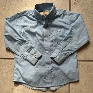 CAMICIA MANICA LUNGA WRANGLER RAGAZZO BLU MARE INCROCIATA BOTTONI SMALL - Foto 1 di 9