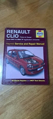 RENAULT CLIO 2001-2004 HAYNES WORKSHOP MANUAL 4168 GOOD USED COND & FREE P&P - Image 1 of 4