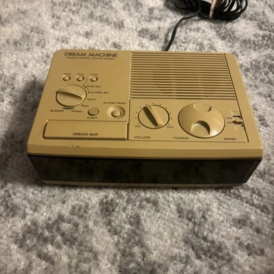 Reloj despertador vintage Sony Dream Machine ICF-C3W imitación grano madera radio AM/FM funciona Foto 1 de 4