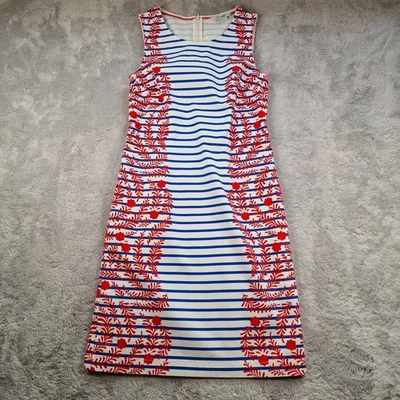 Boden Ladies Porto Striped Shift Wiggle Dress Pockets UK 6 - Image 1 of 4