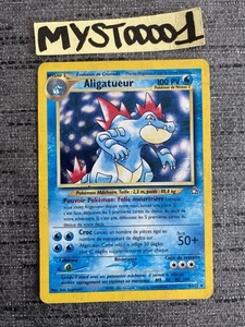 Pokemon Karte Alligator 4/111 Rare Holo Neo Genesis Wizard Französisch Gebraucht - Bild 1 von 24