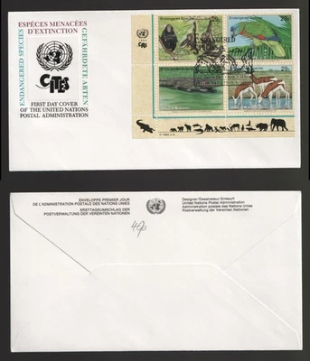 1994 United Nations NY Endangered Species FDC First Day Cover - Image 1 of 3