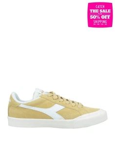 RRP€140 DIADORA Leather Sneakers US7.5 UK5.5 EU38.5 Yellow Logo - Imagen 1 de 5
