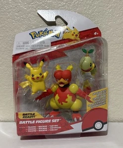 Pokemon Battle Figuren Magmar Turtwig Pikachu 3 Stück Jazwares Neu in OVP - Bild 1 von 9