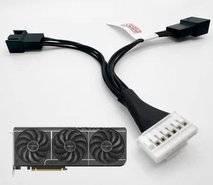 ASUS Prime RTX 5060Ti / 5070 / 5070Ti - 7 Pin Fan Adapter Deshroud Cable - Picture 1 of 8