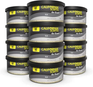 California Scents Car Freshener Can, Odor Neutralizer, Ice Scent, Pack of 12 - Picture 1 of 6