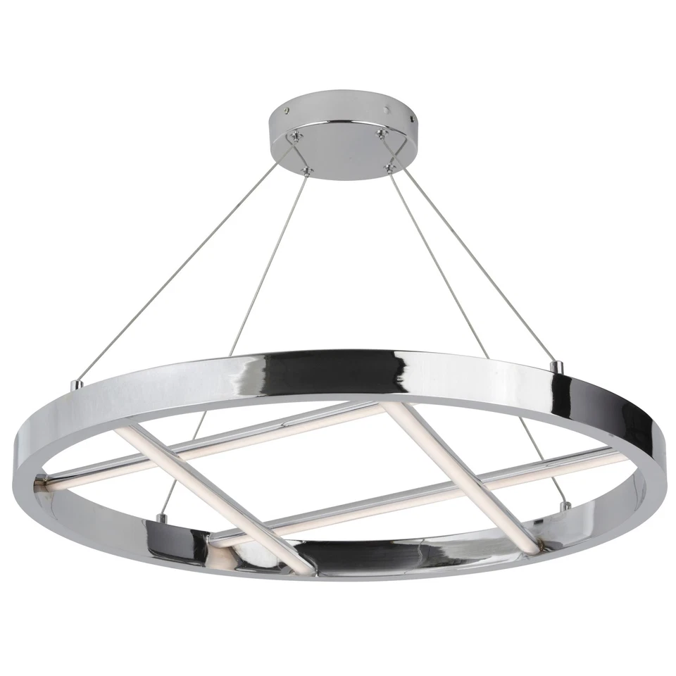 Lámpara de araña de anillo LED Dainolite DNT-2440LEDC Dante 24"W - Cromo Foto 1 de 4