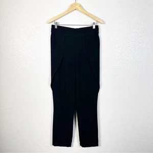 Pantalone donna Jonathan Simkhai in crepe con dettagli spaccati colore nero taglia large - Foto 1 di 12