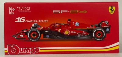BURAGO 1:43 AUTO F1 FERRARI SF-24 '24 #16 LECLERC WINNER MONZA GP ITALY 18-01928 - Immagine 1 di 4