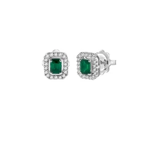 Orecchini Salvini Mini Dora 20108377 earrings Oro Bianco Diamanti Smeraldi Verdi - Foto 1 di 2