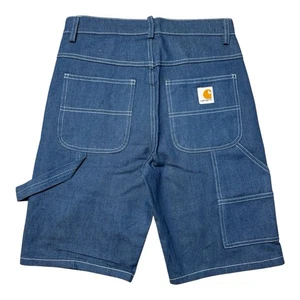 Pantalones Cortos de Carga Azul Estilo Rework Carhartt Para Hombre Ropa de Trabajo Calce Relajado De Colección W30 - Imagen 1 de 12