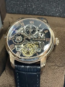 Thomas Earnshaw Longitude Automatic Tuxedo 44mm Black Brown Watch ES-8006-07 - Picture 1 of 10
