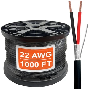 Cable calibre 22 (22 AWG) - Cable blindado de cobre trenzado de 2 conductores - Lista UL... - Imagen 1 de 6