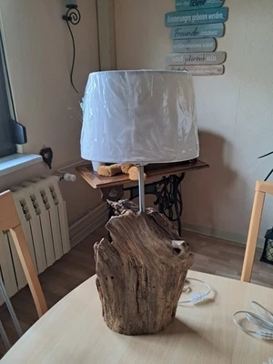 Tischlampe mit Treibholz - Bild 1 von 3