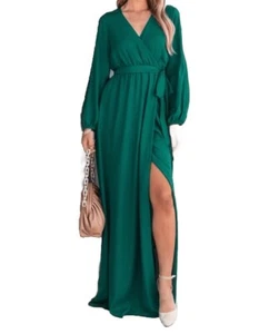 NWT RSVP Sugarlips- PLEATED MAXI DRESS IN DARK EMERALD- Size Medium- Gorgeous- - Picture 1 of 11