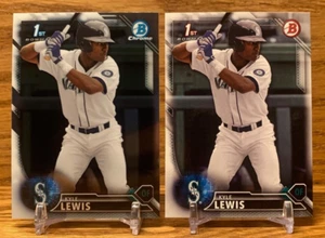 KYLE LEWIS 1st Bowman Chrome + Paper LOT | 2016 Bowman Chrome Draft Diamondbacks - Picture 1 of 2