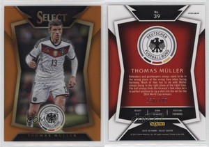 2015-16 Panini Select Orange Prizm /149 Thomas Muller #39.1