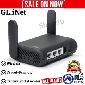 GL.iNet GL-A1300 (Slate Plus) Wireless VPN Encrypted Travel Router (AU Plug) - Picture 1 of 8