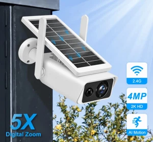 Camara De Seguridad Solar Inalambricas Para Exterior Con Vision Nocturna y Audio - Picture 1 of 15