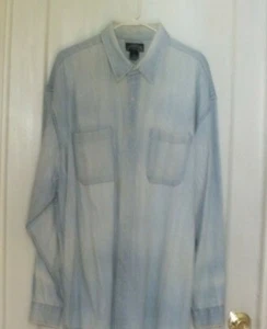 Men's Cambridge Classics light denim blue 2 pockets button-down XXLT - Picture 1 of 4
