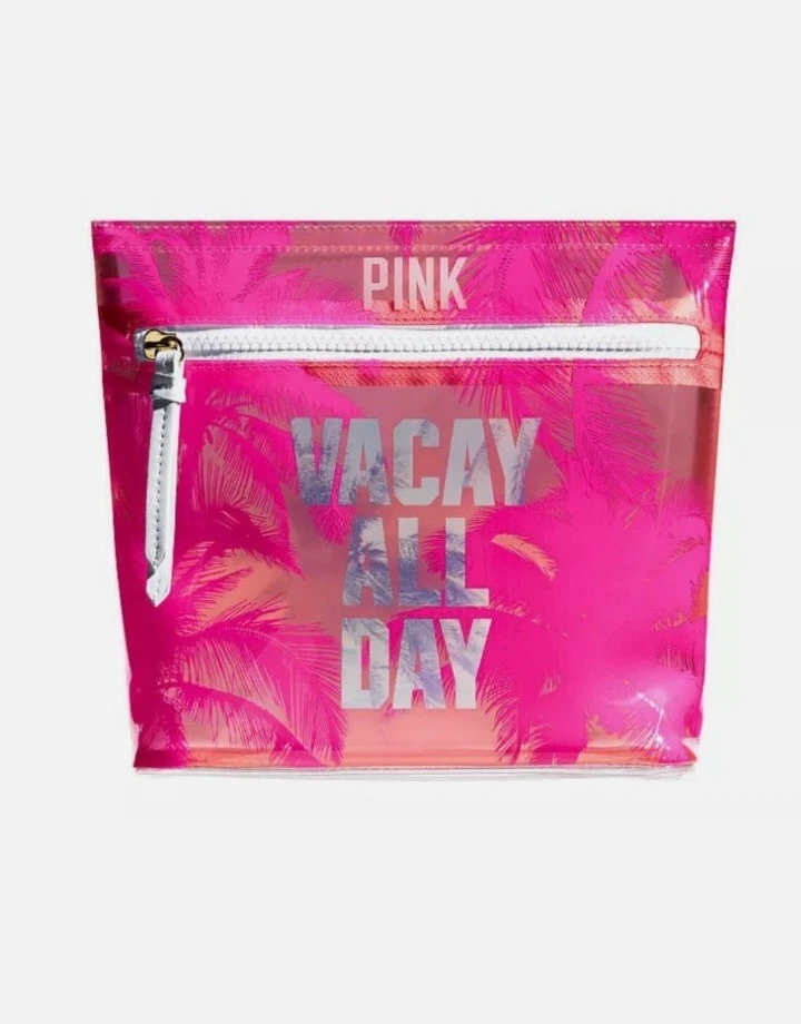 VS VICTORIA'S SECRET 粉色 VACAY 全天旅行化妆包盒 — 第 1/1 张图片