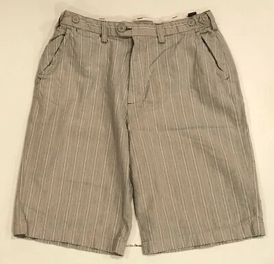 Pantalones Cortos Para Hombre Arizona Marrón Azul Blanco Rayas Talla 34 USADOS Foto 1 de 2