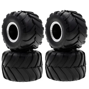 4Pcs Crawler Rubber Car Silvery Tires Axial Replacement for RC Car Wheels F7C3 - Picture 1 of 8