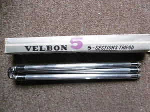 VELBON VINTAGE TRIPOD VELBON 5 METAL TRIPOD BOXED VGC - Picture 1 of 6