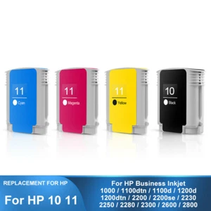 2ZESTAW HP 10 11 kompatybilny wkład atramentowy do HP 100 110 1000 1100 1200 2200 2230 - Zdjęcie 1 z 9