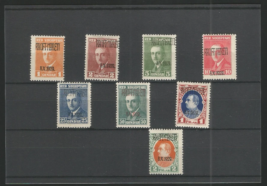 Albania Albanien Albanie 1929 MiNr 202-209 MLH 37-th Birthday of King Zog 1 - Image 1 of 1