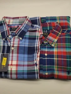 Nueva con etiquetas Camisa Para Hombre Ralph Lauren Botones Calce Clásico Azul Roja M L XL XXL 0019 - Imagen 1 de 3
