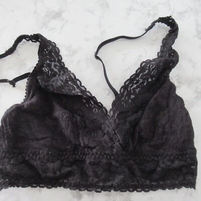 Felina Bralette M Mediano Negro Encaje Inalámbrico Foto 1 de 4